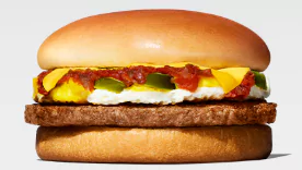 Menu 36 breakfast on a bun ranchero